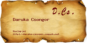 Daruka Csongor névjegykártya